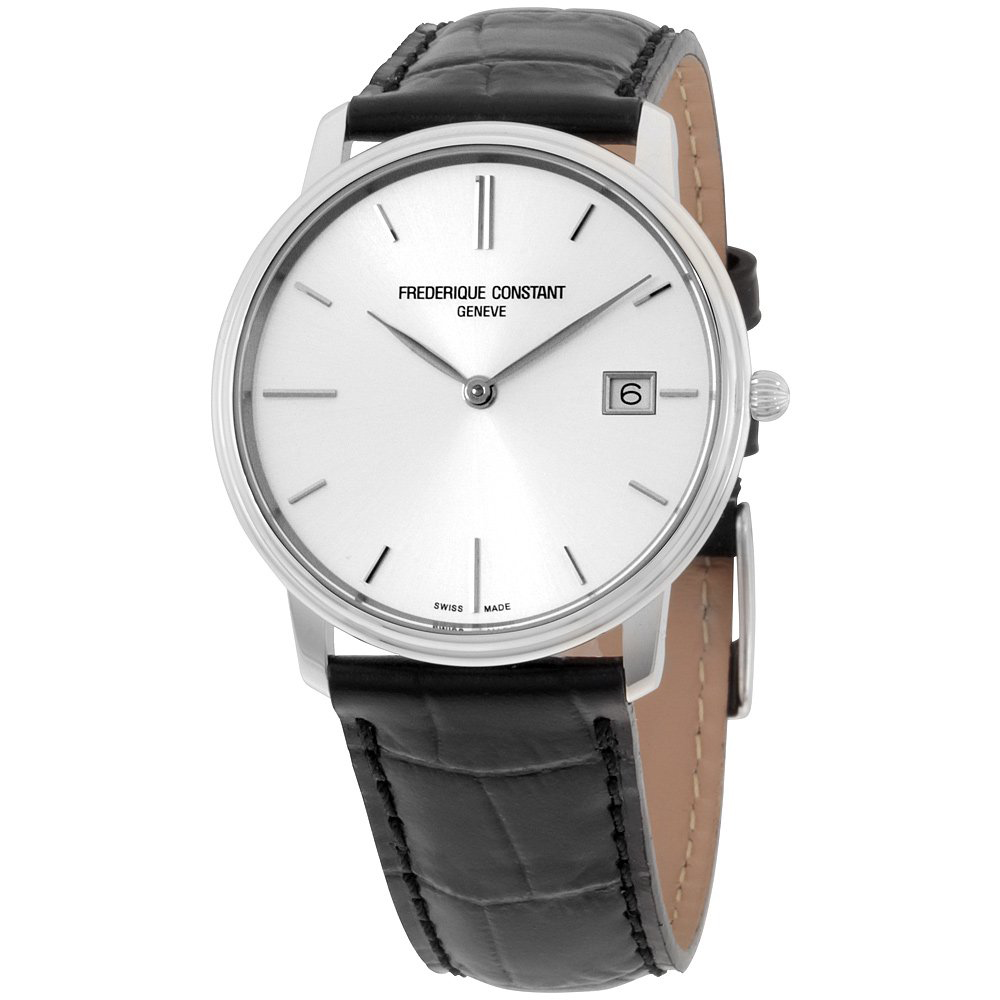 Frederique Constant 37mm Men's Swiss Watch Stainless Steel Case/Silver Dial FC-220NS4S6 - Click Image to Close